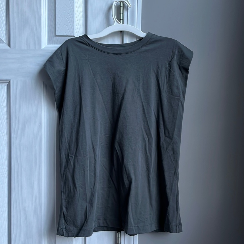 Grey Sleeveless Tee